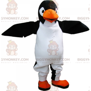 Disfraz de mascota pingüino blanco y negro gigante muy realista