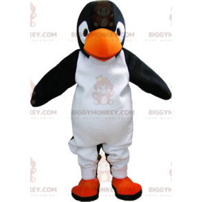 Disfraz de mascota pingüino blanco y negro gigante muy realista