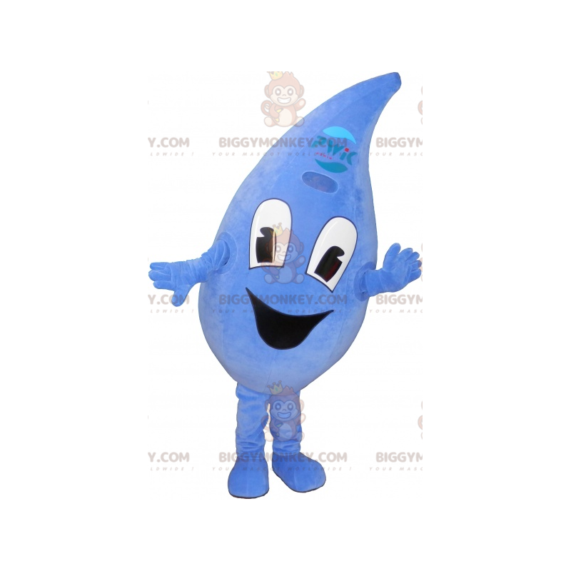 Costume da mascotte Giant Blue Water Drop BIGGYMONKEY™ -
