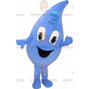 Costume de mascotte BIGGYMONKEY™ de goutte d'eau bleue géante -