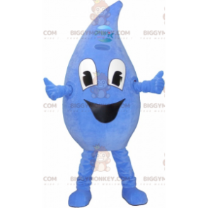 Costume de mascotte BIGGYMONKEY™ de goutte d'eau bleue géante -