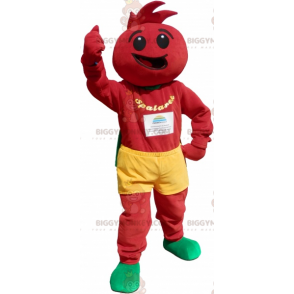 Costume de tomate. Costume de mascotte BIGGYMONKEY™ de tomate -