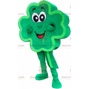 Smiling Green Giant 4 Leaf Clover BIGGYMONKEY™ Mascot Costume -