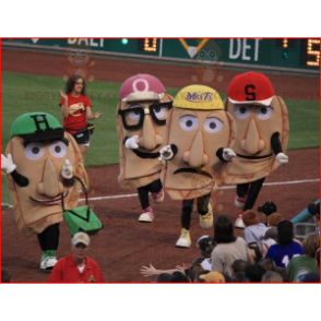 4 BIGGYMONKEY™s mascot giant heads with caps – Biggymonkey.com
