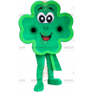 Smiling Green Giant 4 Leaf Clover BIGGYMONKEY™ Mascot Costume -