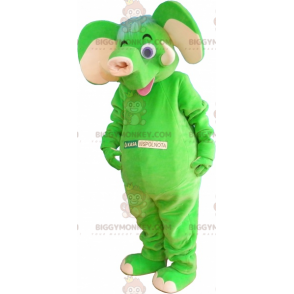Neon Green Elephant BIGGYMONKEY™ Mascot Costume -