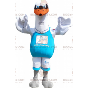 Costume da mascotte Big Gabbiano bianco BIGGYMONKEY™. costume