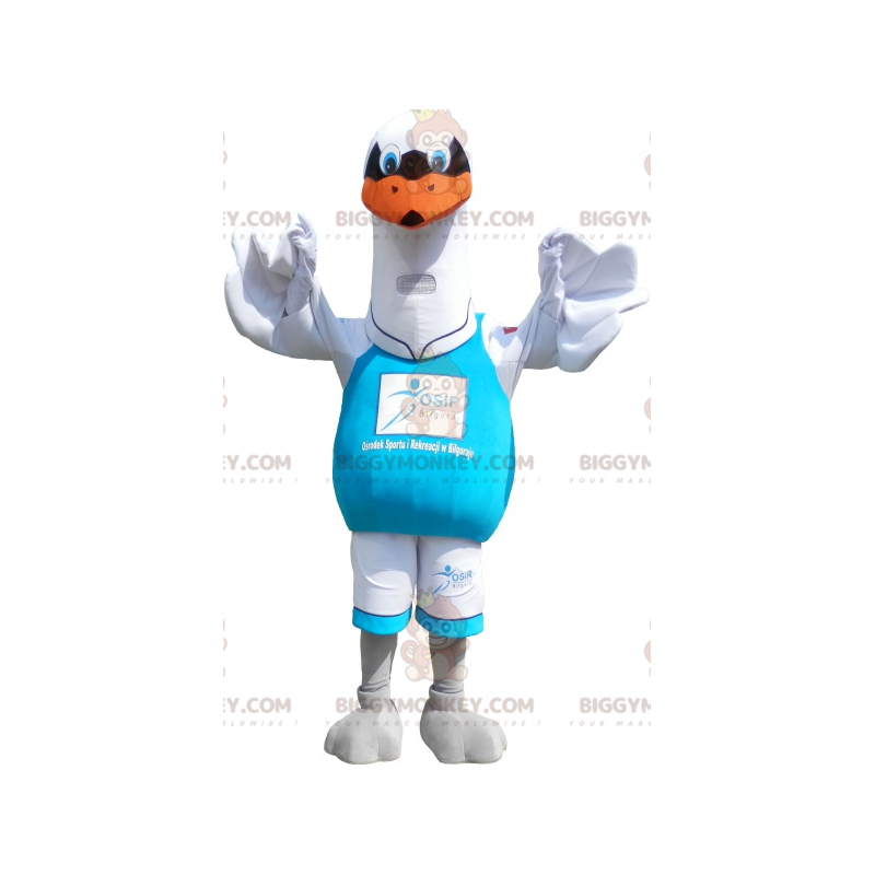 Costume da mascotte Big Gabbiano bianco BIGGYMONKEY™. costume