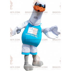 Big White Seagull BIGGYMONKEY™ Mascot Costume. bird costume –