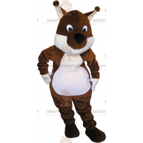 Costume da mascotte BIGGYMONKEY™ con scoiattolo marrone e