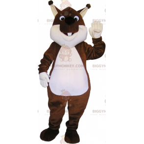 Tic or Tac Brown and White Squirrel BIGGYMONKEY™ Mascot Costume