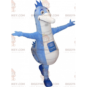 Costume de mascotte BIGGYMONKEY™ de grand hippocampe bleu et