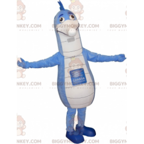 Big Blue and White Seahorse BIGGYMONKEY™ Mascot Costume –