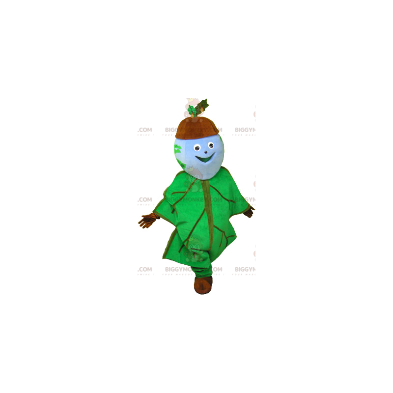 Costume da mascotte Ghianda BIGGYMONKEY™ vestito con foglie di