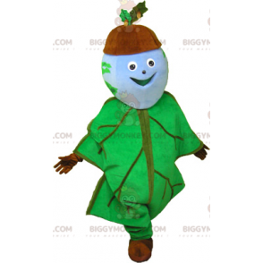 Acorn BIGGYMONKEY™ Mascot Costume Dressed in Oak Leaf -