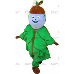 Traje de mascote Acorn BIGGYMONKEY™ vestido com folha de