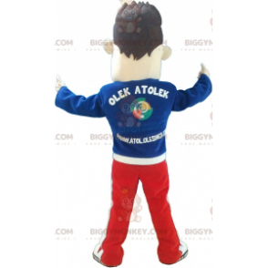 BIGGYMONKEY™ Mascot Costume Tracksuit Man With Hair Up –