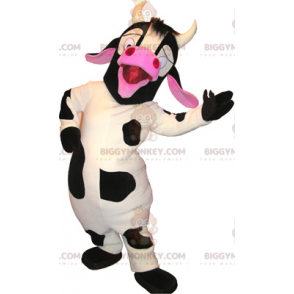 Costume da mascotte BIGGYMONKEY™ da mucca bianca e nera -