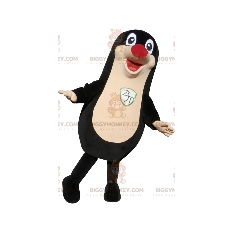 Kostium maskotki BIGGYMONKEY™ Pulchna i zabawna czarna foka z