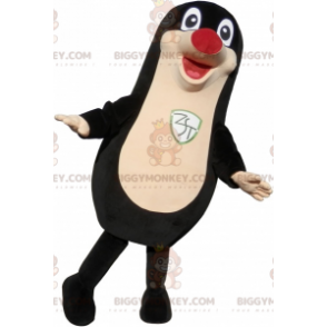 Costume de mascotte BIGGYMONKEY™ de phoque noir dodu et drôle