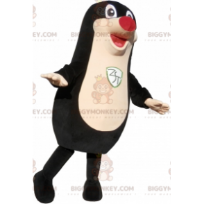 BIGGYMONKEY™ Mascot Costume Plump and Funny Black Seal with a
