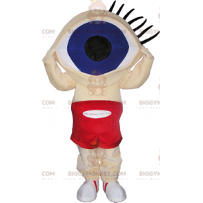 BIGGYMONKEY™ Snowman Mascot Costume with Huge Head Eye -