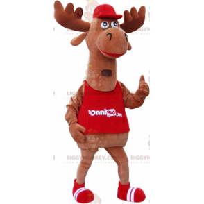 Costume mascotte Brown Caribou Moose BIGGYMONKEY™. Costume da