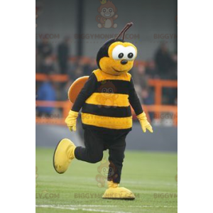 Costume de mascotte BIGGYMONKEY™ d'abeille jaune et noire -