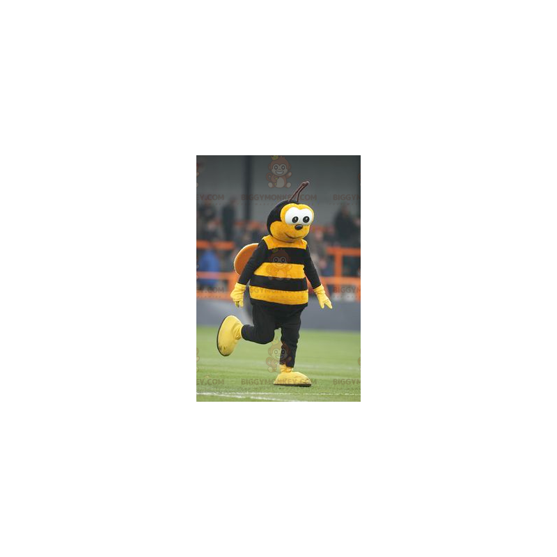 Costume de mascotte BIGGYMONKEY™ d'abeille jaune et noire -