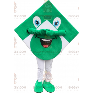 Costume da mascotte BIGGYMONKEY™ quadrato verde e bianco