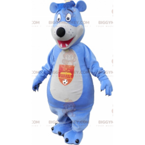 Costume de mascotte BIGGYMONKEY™ de gros ours bleu et blanc -