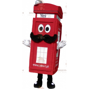 Disfraz de mascota BIGGYMONKEY™ de la cabina telefónica roja