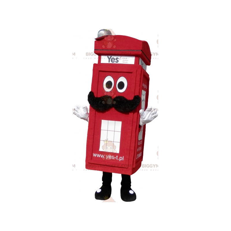Kostým maskota BIGGYMONKEY™ v pravé londýnské červené telefonní