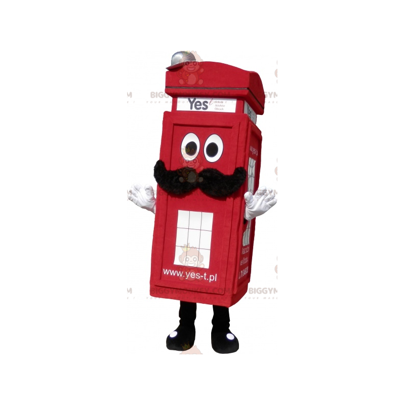 Ægte London Red Phone Booth BIGGYMONKEY™ maskotkostume -