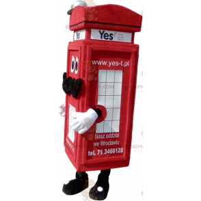 Costume da mascotte BIGGYMONKEY™ della cabina telefonica rossa