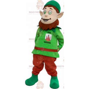 Leprechaun BIGGYMONKEY™ Mascot Costume with Pointy Ears -