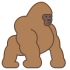 Mascotte di gorilla